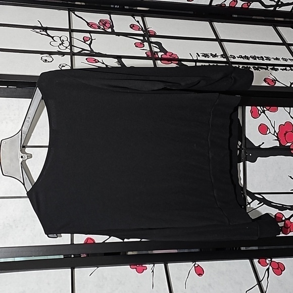 LNA‎ Open Shoulder Black Blouse Top Size Small - Picture 5 of 5